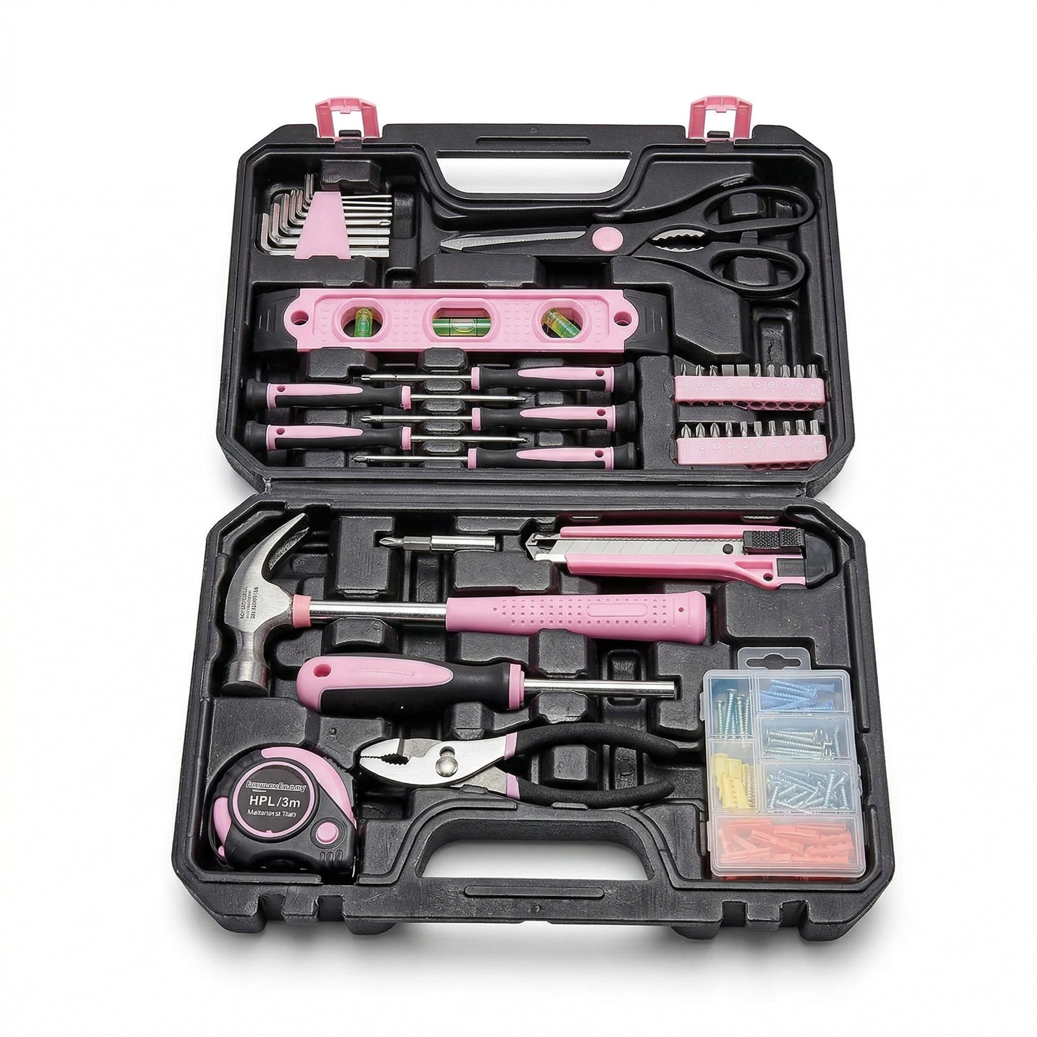 Pink Household Tool Kit with Carry Case