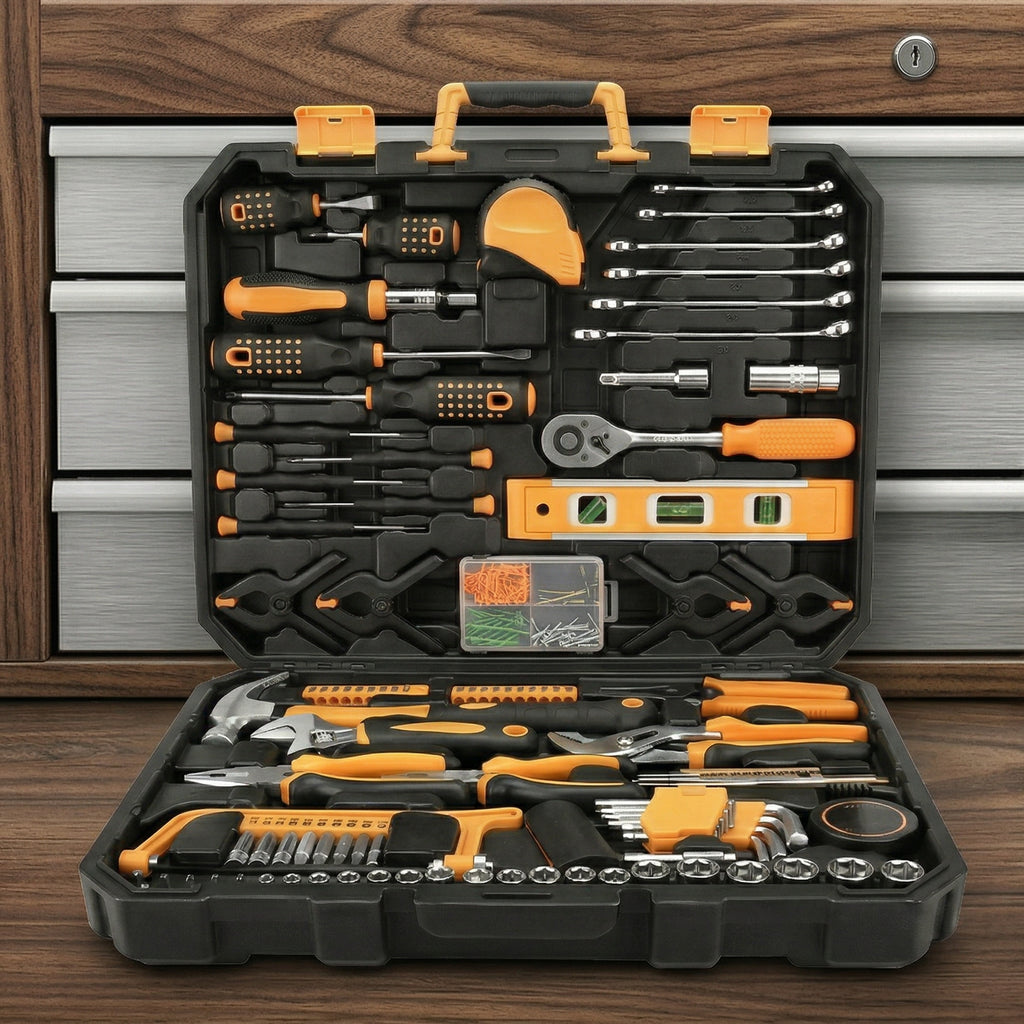 Comprehensive Household Tool Kit with Carry Case