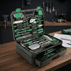 Comprehensive Household Tool Set with Multi-Layer Storage Case