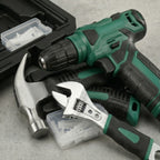 Cordless Drill and Household Tool Kit with Carry Case