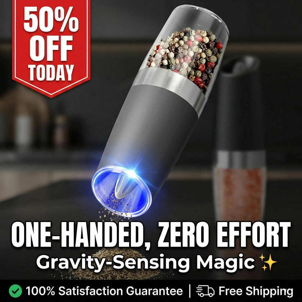 Last Day Sale!🔥 50% OFF Premium Gravity Salt & Pepper Grinder Set - Arthritis Friendly