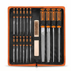 Multi-Piece Precision Hand File Set with Storage Case