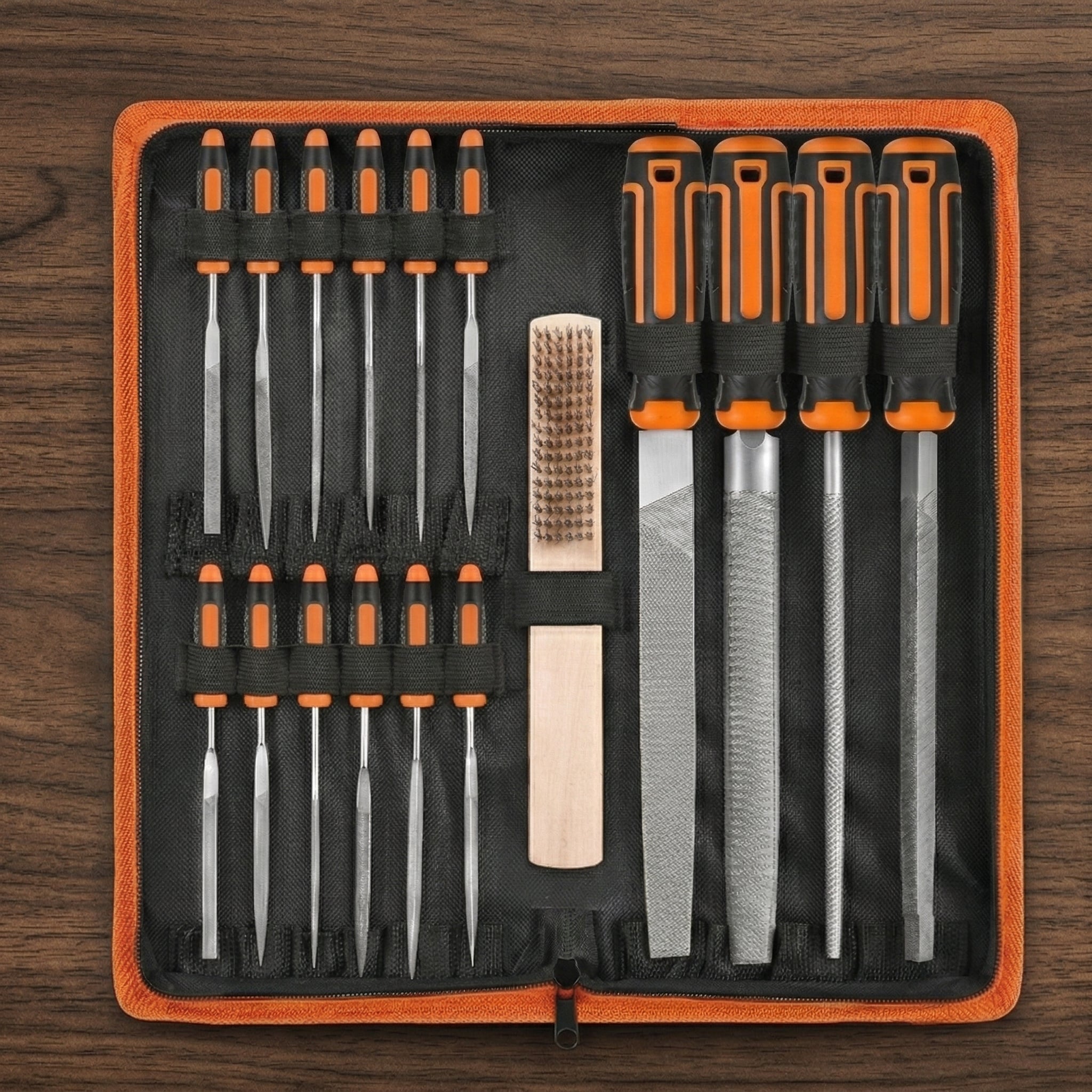 Multi-Piece Precision Hand File Set with Storage Case