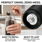Last Day Sale!🔥 50% OFF Premium Gravity Salt & Pepper Grinder Set - Arthritis Friendly