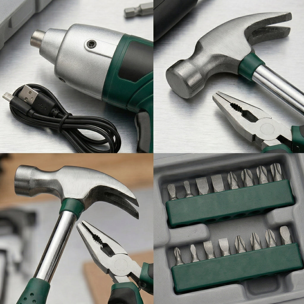 Compact Cordless Screwdriver Tool Kit with Carry Case