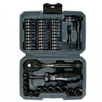 1/4-Inch Ratchet Socket and Bit Tool Set with Carry Case
