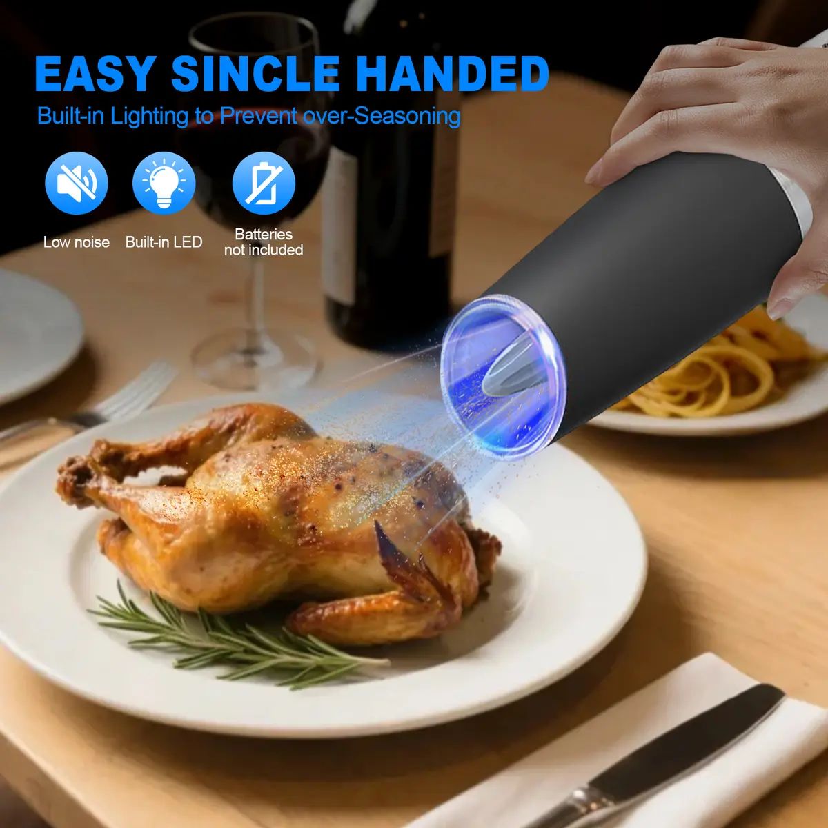 Last Day Sale!🔥 50% OFF Premium Gravity Salt & Pepper Grinder Set - Arthritis Friendly