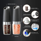 Last Day Sale!🔥 50% OFF Premium Gravity Salt & Pepper Grinder Set - Arthritis Friendly